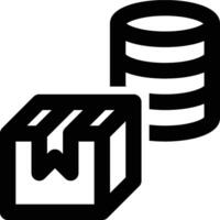 Logistics Database, Product Database, Inventory Database Outline Icon vector