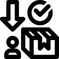Actual Demand, Demand, Product Received Outline Icon vector