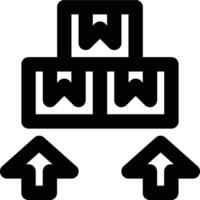 Buffer Stock, Build Stock, Push System Outline Icon vector