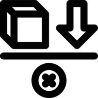 Minimum Stock, Level, Limit Outline Icon vector