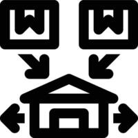 Cross Docking, Cross Dock, Transit Outline Icon vector