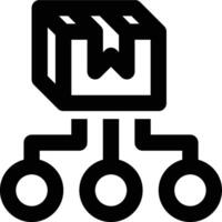 Allocated Stock, Stock Allocation, Logistics Outline Icon vector