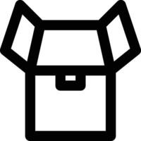 Cardboard, Box, Open Box Outline Icon vector