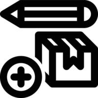 Input Product, Entry Product, Add Product Outline Icon vector