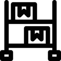 Shelf, Rack, Stack Outline Icon vector