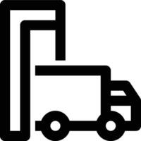 Loading Dock, Loading Bay, Unloading Outline Icon vector