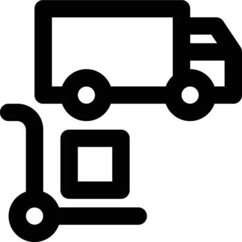 Unloading, Loading, Loading Goods Outline Icon vector