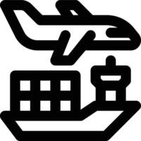 Freight Forwarding, Freight Forwarder, Airplane Outline Icon vector