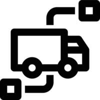 Logistics, Supply Chain, Distribution Outline Icon vector