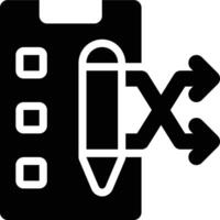 Change Order, Reorder, Order Glyph Solid Icon vector