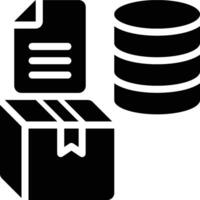 Logistics Database, Product Database, Inventory Database Glyph Solid Icon vector