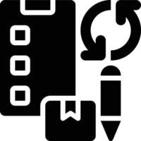 Repeat Order, Update, Order Glyph Solid Icon vector