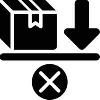 Minimum Stock, Level, Limit Glyph Solid Icon vector