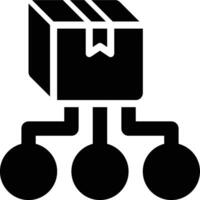 Allocated Stock, Stock Allocation, Logistics Glyph Solid Icon vector