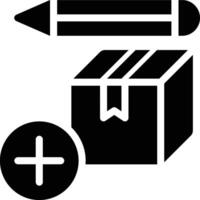 Input Product, Entry Product, Add Product Glyph Solid Icon vector
