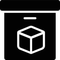 Delivery Box, Package, Parcel Glyph Solid Icon vector