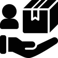 Courier Service, Delivery Service, Logistic Services Glyph Solid Icon vector