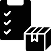 Check List, Logistics, Checklist Glyph Solid Icon vector