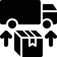 Loading Goods, Loading Process, Logistics Glyph Solid Icon vector