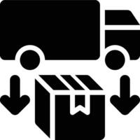 Unloading, Unloading Goods, Unloading Process Glyph Solid Icon vector