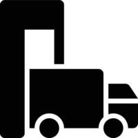 Loading Dock, Loading Bay, Unloading Glyph Solid Icon vector