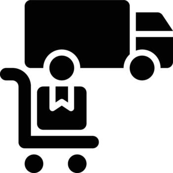Unloading, Loading, Loading Goods Glyph Solid Icon vector