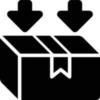 Product Import, Incoming Product, Product In Glyph Solid Icon vector