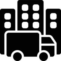 Logistic Company, Logistics, Courier Glyph Solid Icon vector