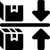 Average Stock, Level, Average Inventory Glyph Solid Icon vector