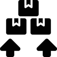 Buffer Stock, Build Stock, Push System Glyph Solid Icon vector