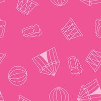 Outline Circus Pattern Repeat Seamless for Wallpaper Background Cover Packaging vector
