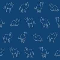 Outline Camel Seamless Pattern Background for Print Fabric Surface Fashion Wrapping vector