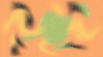an abstract painting of a green and orange background vector