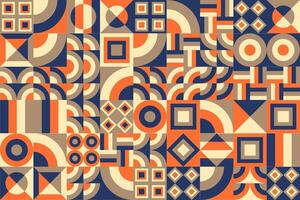 an orange and blue geometric pattern vector
