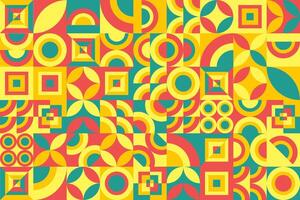 a colorful pattern with many different shapes vector