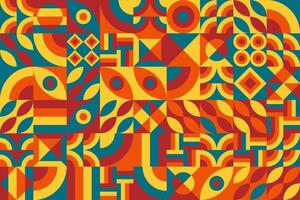 green yellow brown color pattern with geometric shapes and shapes vector