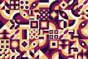 a pattern of abstract shapes in red, yellow and beige vector