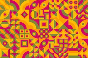 green orange brown color pattern with geometric shapes and shapes vector