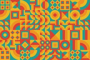 brown green color pattern with geometric shapes and shapes vector