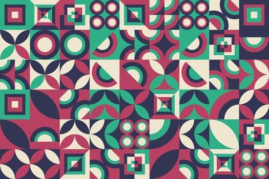 un verde marrón color modelo con geométrico formas y círculos vector