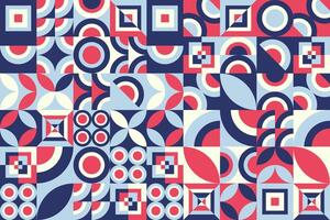 a pattern of red, blue and white squares vector