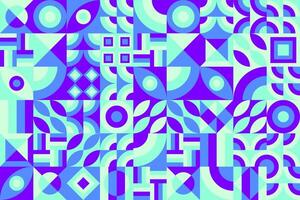 a blue and purple abstract pattern with geometric shapes vector