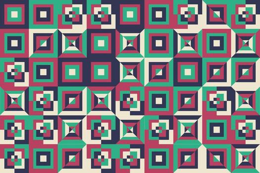 a colorful pattern with squares and rectangles vector