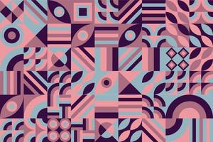 a pink and blue geometric pattern with a geometric design vector