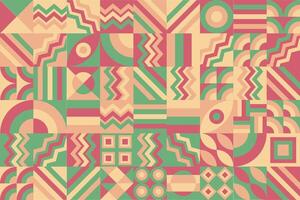 brown colors pattern with geometric shapes and lines vector