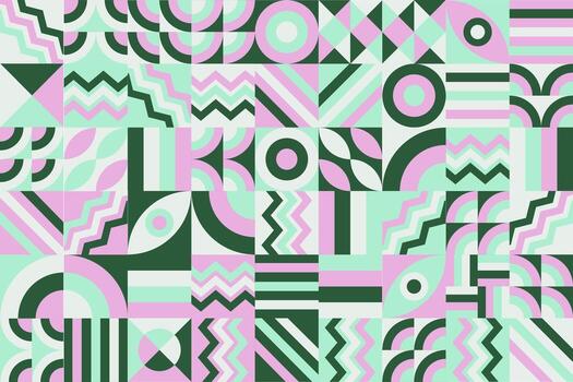 un modelo con geométrico formas y colores vector