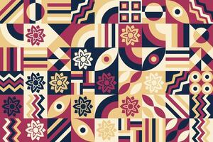 a colorful pattern with geometric shapes and shapes vector