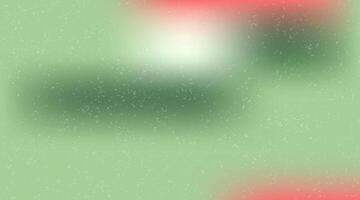 a blurry green background with red and white shapes vector