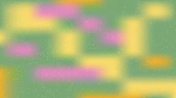 a blurry green and yellow background with squares vector