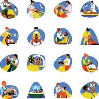 Collection of Spa and Salon Flat Illustrations vector